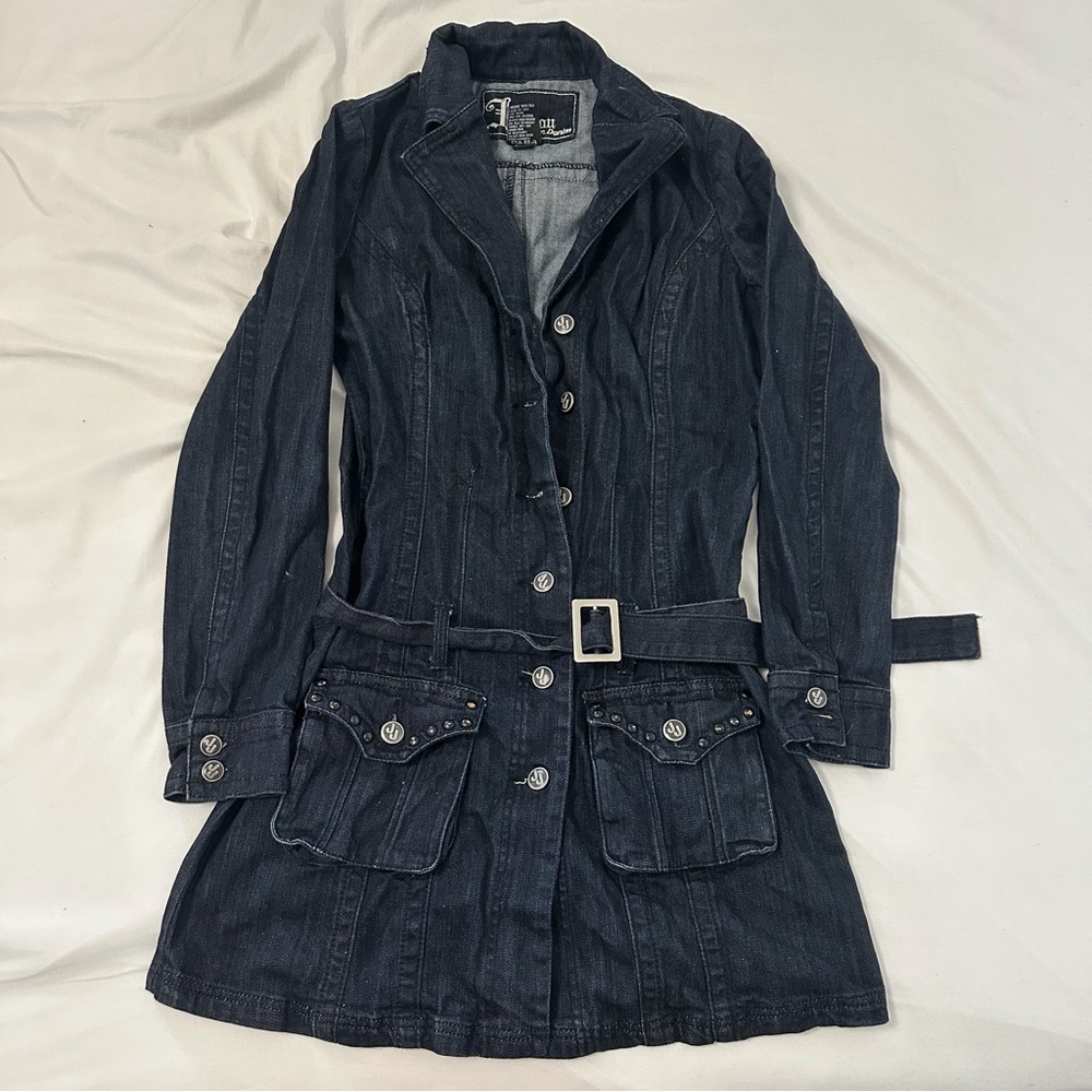 Y2K denim coat dress